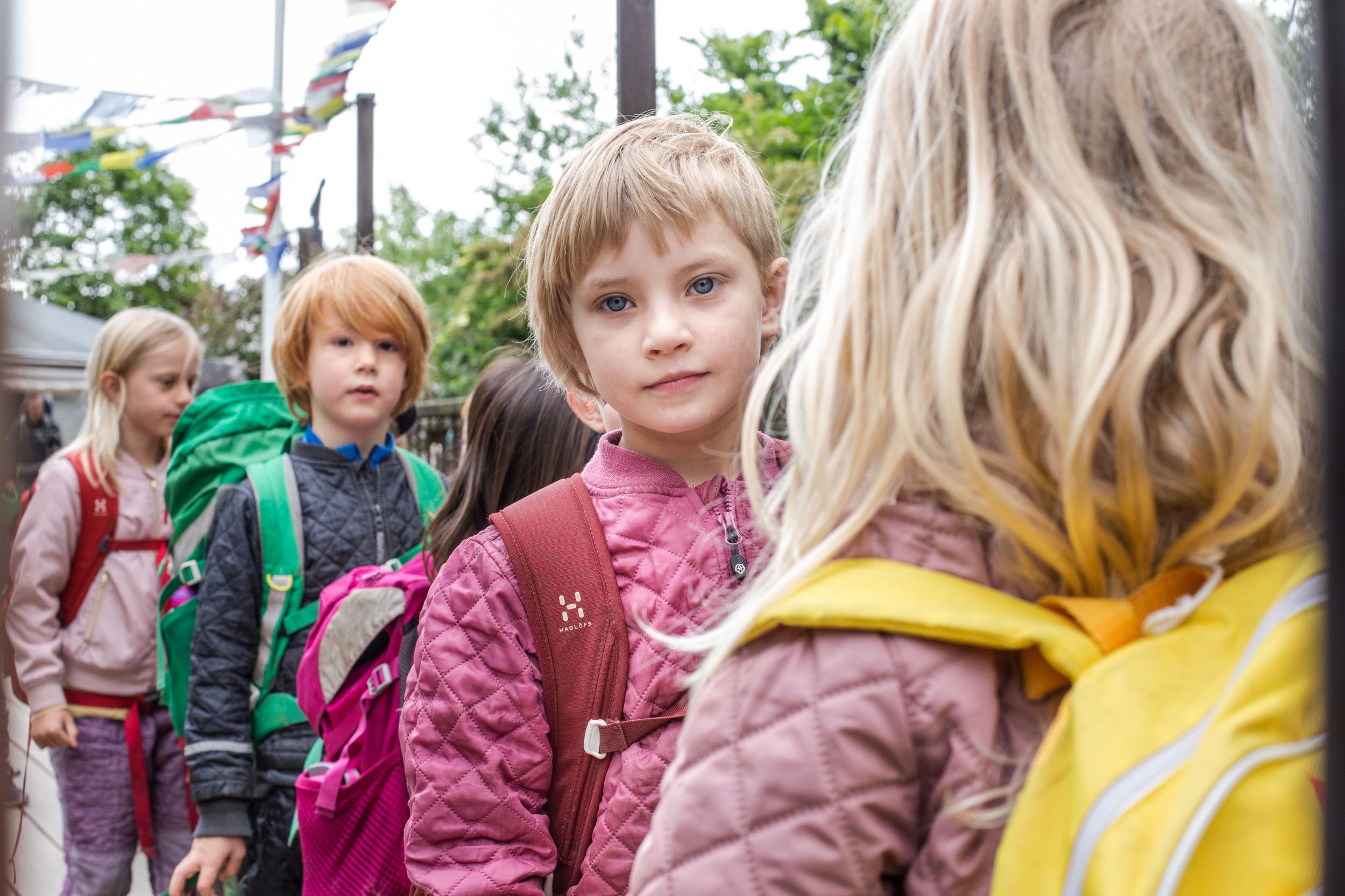 Børn i skovgruppen i Lille-Gryn børnehave i Svaneke.