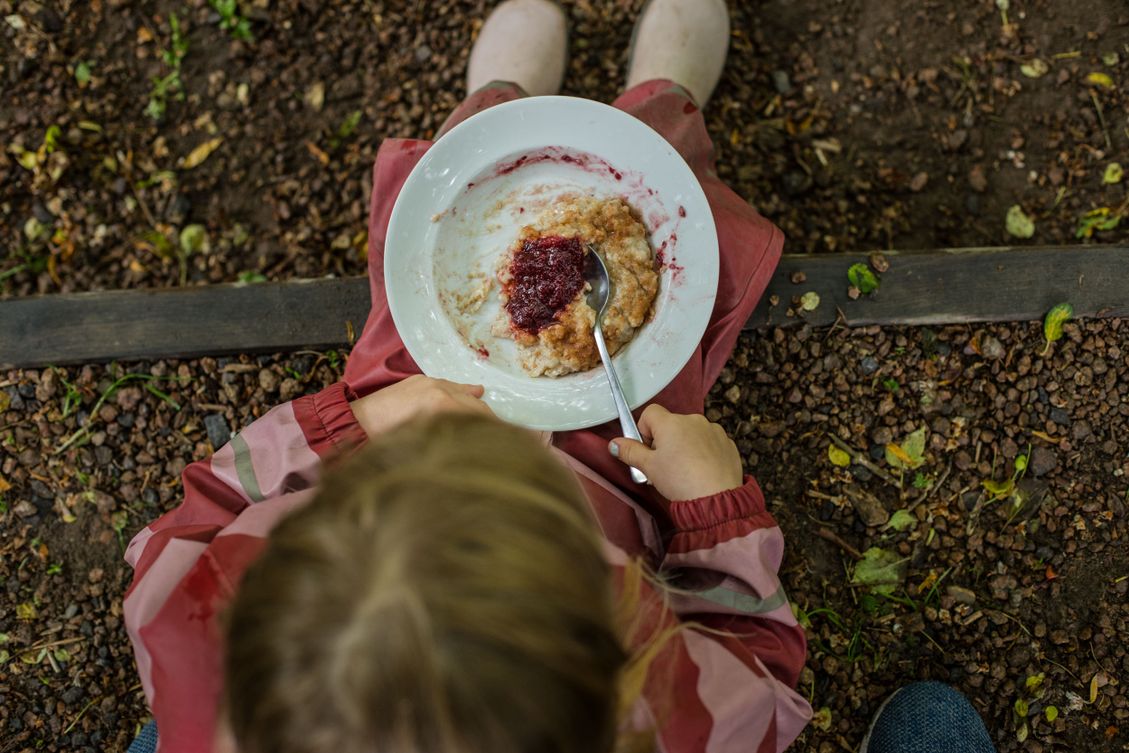 Økologisk hjemmelavet grød til frokost i Lille-Gryn.
